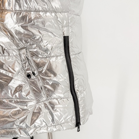 Michael Kors Silver Puffer Vest - Picture 5 of 7